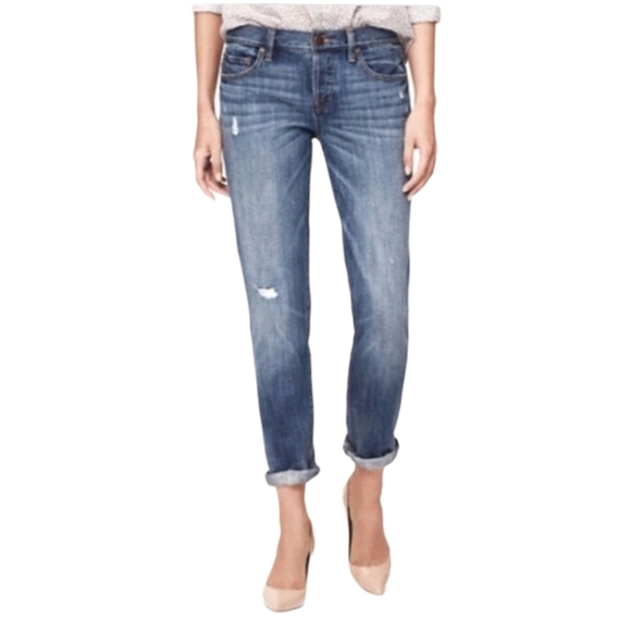 LOFT Denim - Loft Boyfriend Ankle Distressed Button Fly 29/8